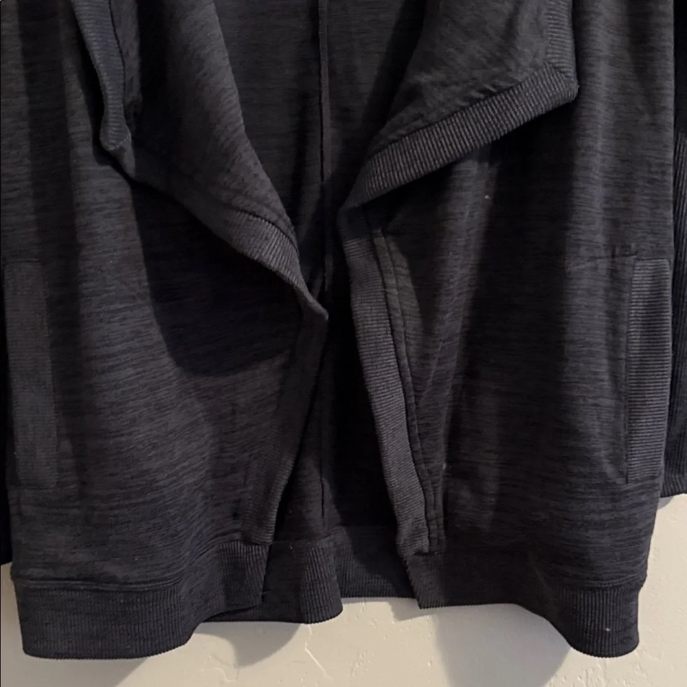 Athleta Charcoal Gray Hooded Open Front Jacket XSmall - Picture 7 of 10